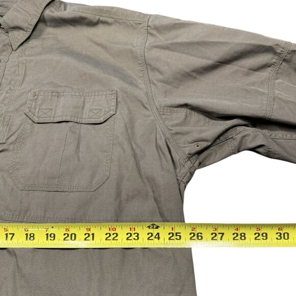 5.11 Tactical Mens Size XL Tundra Green Vented Taclite Pro Ripstop Button Shirt - Picture 4 of 5